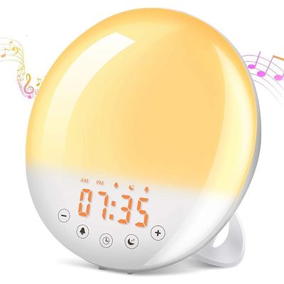 RoHS 7 Colors Smart WiFi Wake Up Alarm Clock Light Tuya APP Works With Alexa