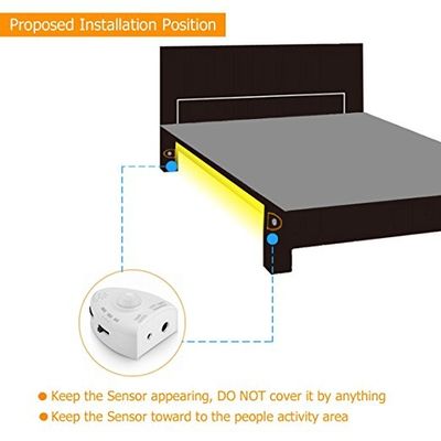 Motion Activated LED Dimmable Strip Lights with PIR Sensor