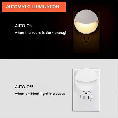 Plug-in LED Night Light Lamp Room with Auto Dusk to Dawn Sensor Electric 1-year EMC LVD