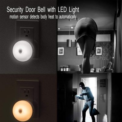 Waterproof Transmitter Normal DoorBell Chime Wireless Doorbell PIR Motion Sensor Auto Led Night Light Doorbell Night Light
