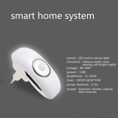 Smart Night Light PIR Motion Sensor Control Cold White Body Induction Mini Lamp Plug-In Sensor Light