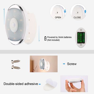 4.5v 0.5w 10ft Distance Battery Operated Motion Sensor Light Wall Mounted