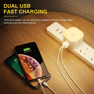 Led Night Light With Dual USB Charger
