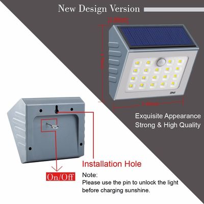 Solar Motion Sensor Light Outdoor, 19 LED Wall Light Solar Powered Garden Light, Waterproof Wireless Security Lights