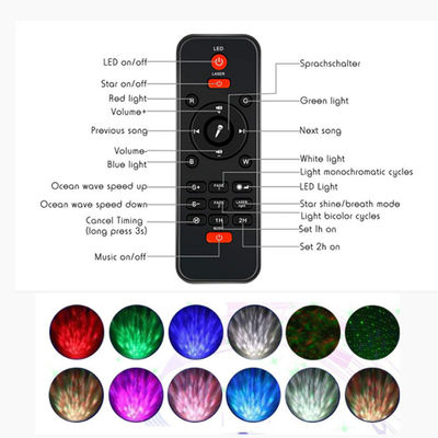 Remote Control DC5V 6W LED Touch Desk Lamp Star Projector Night Light With Music