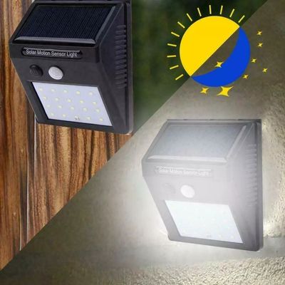 IP66 200lm 10ft Distance Solar Motion Sensor Wall Light 20 LED