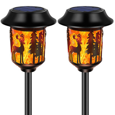 Dusk To Dawn 35lm Solar Outdoor Pathway Lighting 840g Flickering Flame Lights