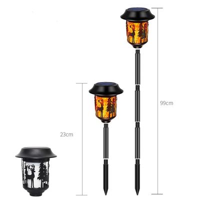 Dusk To Dawn 35lm Solar Outdoor Pathway Lighting 840g Flickering Flame Lights