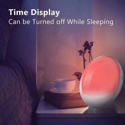Acrylic RGB Sunrise Simulation Alarm Clock FM Radio Natural Wake Up Light