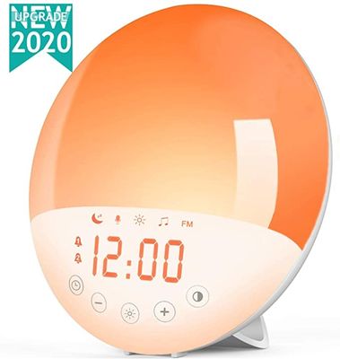 9 Sounds RGB Natural Light Alarm Clock / Snooze Function Light Up Bluetooth Alarm Clock