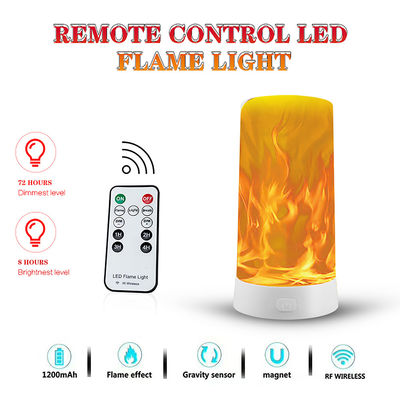 5W DC5V 1A USB Magnetic Gravity Sensor Led Flame Lamp With IR Remote Control