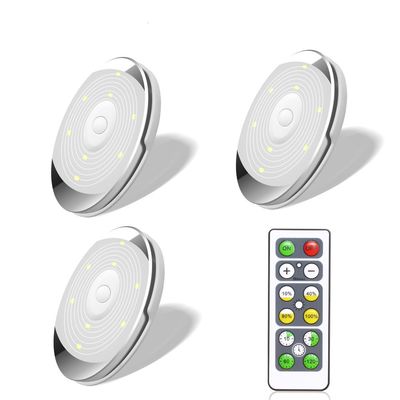 55LM Wireless Color Changing Puck Lights / 0.8w Remote Control Closet Light
