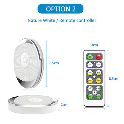 55LM Wireless Color Changing Puck Lights / 0.8w Remote Control Closet Light