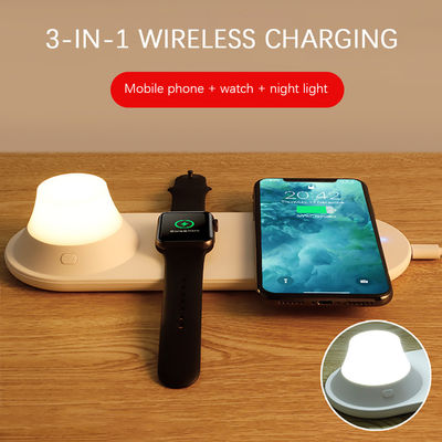 Flicker Free 5V 2A 10watt Wireless Charger Night Light / 3 In 1 Night Lamp