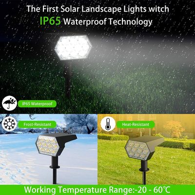 Solar Landscape Spotlights 92 LEDs,IP65 Waterproof 2-in-1 Wireless Outdoor Solar Powered Wall Lights