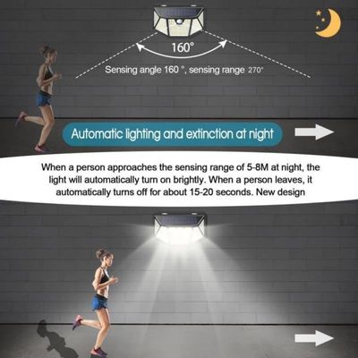 Outdoor Solar Wall Light Motion Sensor Waterproof Street Lamp Solar Powered Sunlight Spotlight