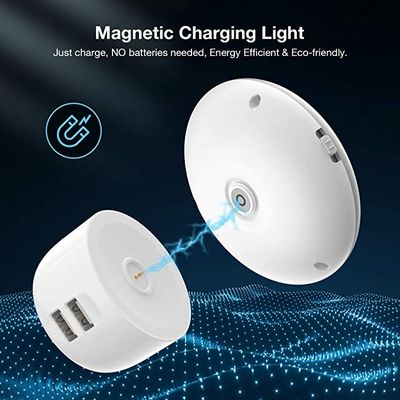 20LM 0.5W Detachable LED Night Light Rechargeable 0.1A With Dual USB Ports