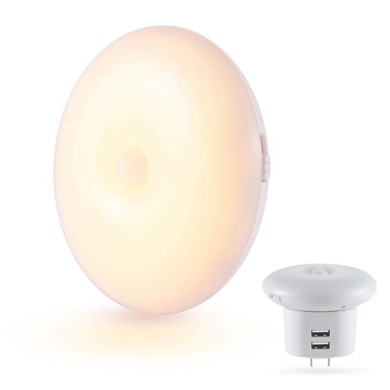 Motion Sensor Night Light,Upgraded Rechargeable 1.5W LED Night Lamp Portable Wireless Indoor Light