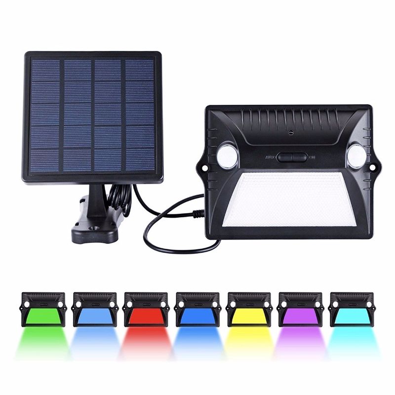 Solar Lights Outdoor Motion Sensor Waterproof Wireless Color Changing Security Porch Lights Dual Motion 180 Sensor Angle